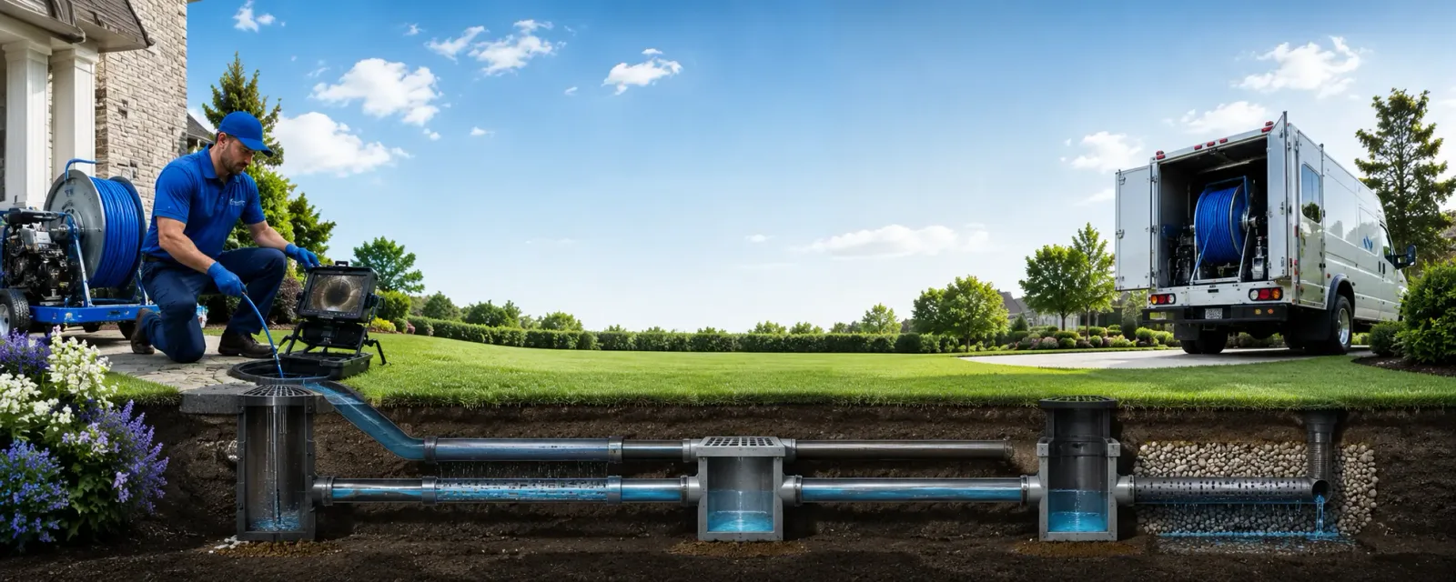 Outdoor drain cleaning information for Bloomer, WI